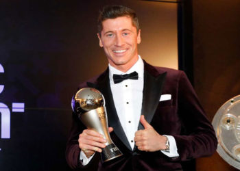 Lewandowski was named FIFA Player of the Year after losing to Messi