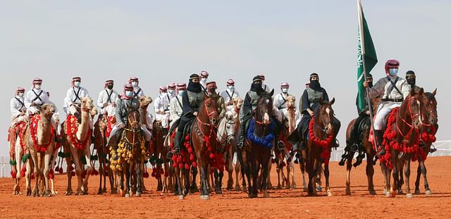 Women compete in camel race for the first time in Saudi Arabia