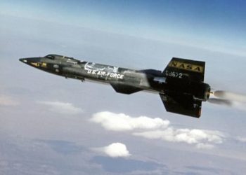 X-15 supersonic aircraft of 4520 miles per hour