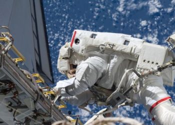 Astronauts Raja Chari & Matthias Maurer Spacewalk Outside the International Space Station