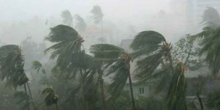 Storm-rain forecast, rising temperature