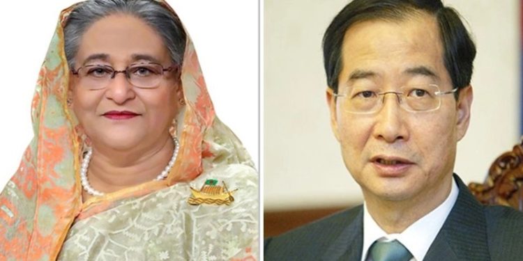 Sheikh Hasina congratulates the new Prime Minister of Korea