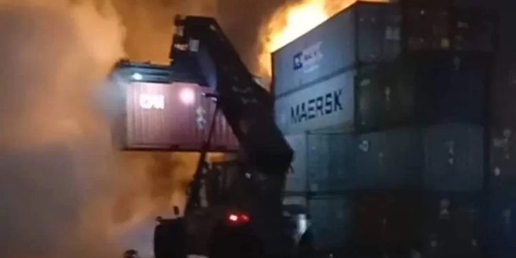 Explosion at the container depot in Sitakunda at a glance
