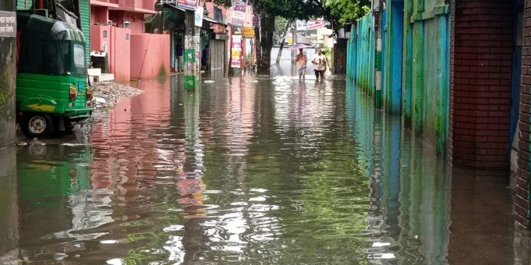 The flood situation in Sylhet is the same as before, but the river water has decreased a bit