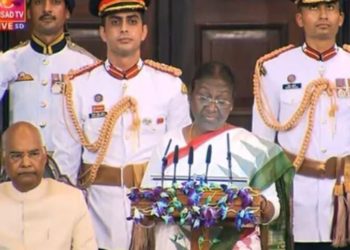 Draupadi Murmu was sworn in as the President of India