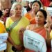 Indian BJP MP’s protesting at parliament House today