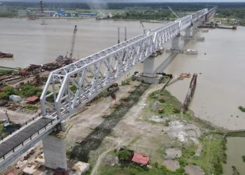 Construction of Rupsha railway bridge completed with Indian loan