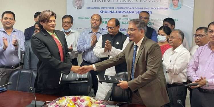 Indo-Bangla Signing of consultancy contracts for important railway connectivity projects held