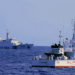 Chinese warship near Sri Lankan port