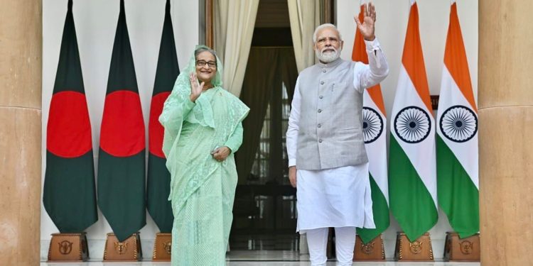 Bilateral talks between Sheikh Hasina, Narendra Modi begins