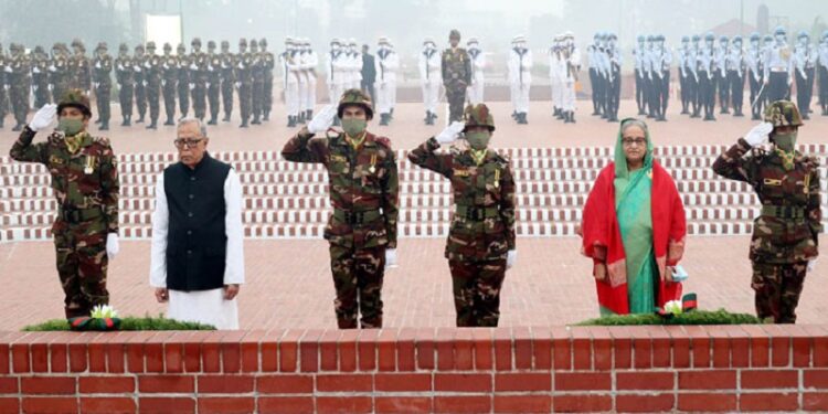 Tribute by President and Prime Minister at the memorial