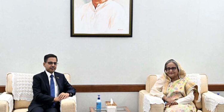 PM reiterates Bangladesh’s anti-terrorism stance as Indian envoy calls on