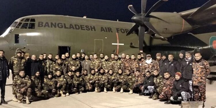 Rescue team of fire service arrived in Turkey