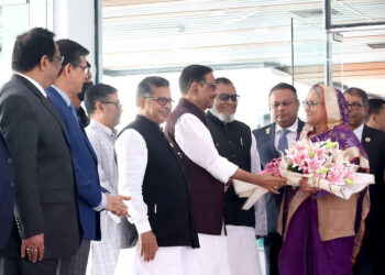 Bangladesh PM Sheikh Hasina returns home from Doha