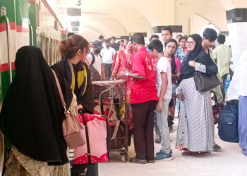On the second day of the Eid journey, 54 pairs of trains are running, leaving on time