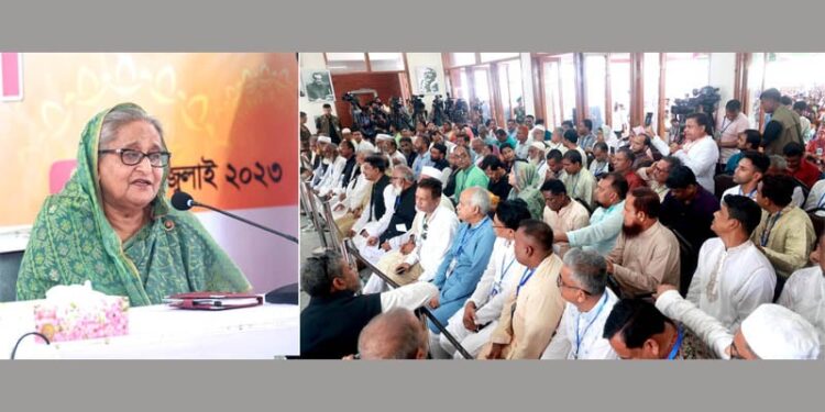 PM exchanges Eid greetings with Tungipara people