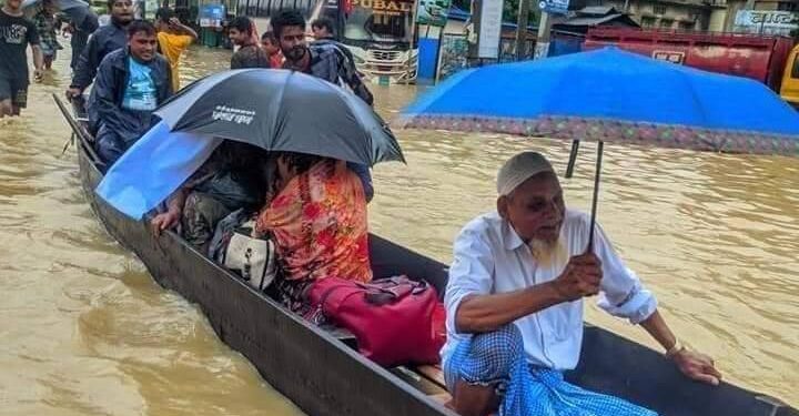 Millions of people in Chittagong and Bandarban are trapped in water, several people died, road communication was disrupted