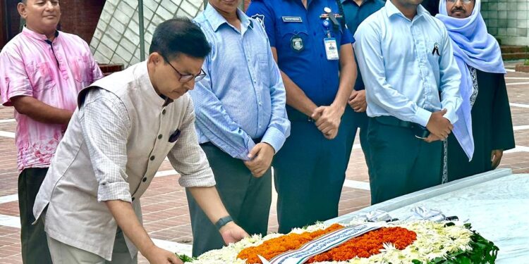 Indian High Commissioner  Pranay Verma visits Tungipara to pay homage to Bangabandhu
