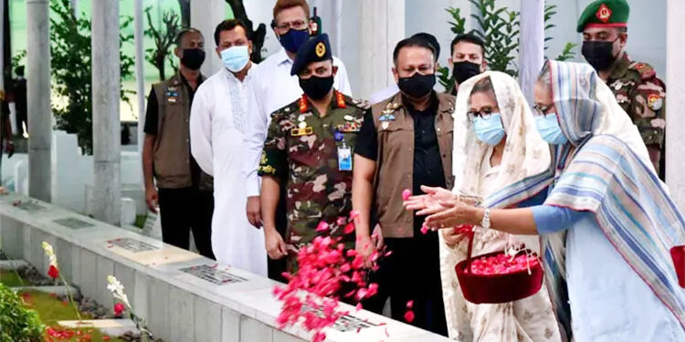 Bangladesh Prime Minister Sheikh Hasina pays homage to Sheikh Russel on his 60th birthday