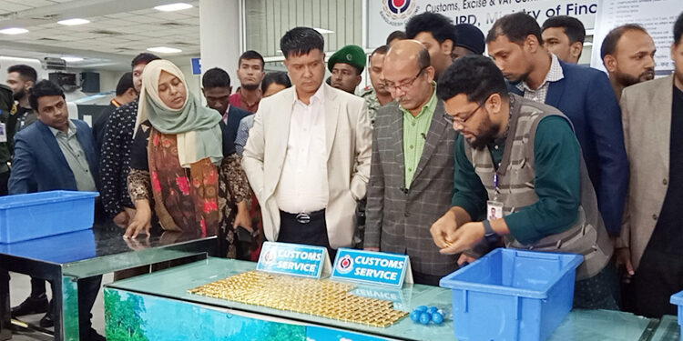 4 arrested with 34 kg of gold at Osmani Airport