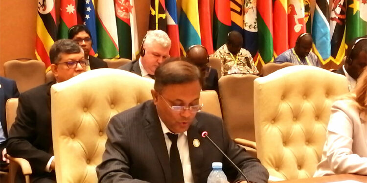 B’Desh FM Hasan calls for peace, support to Palestine, Rohingya Repatriation