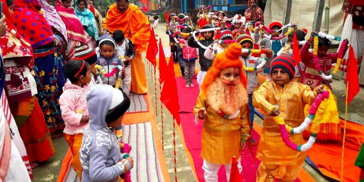 Jatiya Hindu Mohajote brings out jubilant procession in Dhaka on occasion of Ram Temple inauguration in India