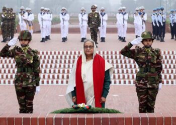 Bangladesh PM Sk. Hasina, new cabinet members pay homage to martyrs in Savar