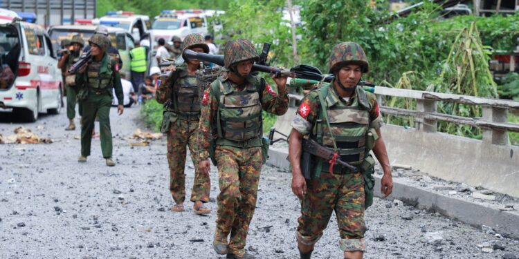 Myanmar rebel group claims control of town bordering India, Bangladesh