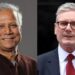 British PM greets Chief Adviser Prof Yunus, desires to work with him