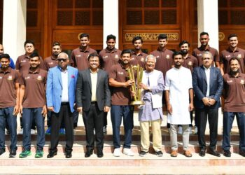Chief Adviser accords reception to national cricket team