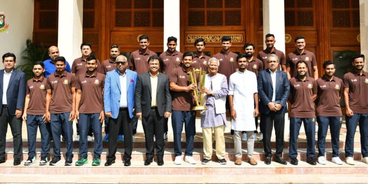 Chief Adviser accords reception to national cricket team