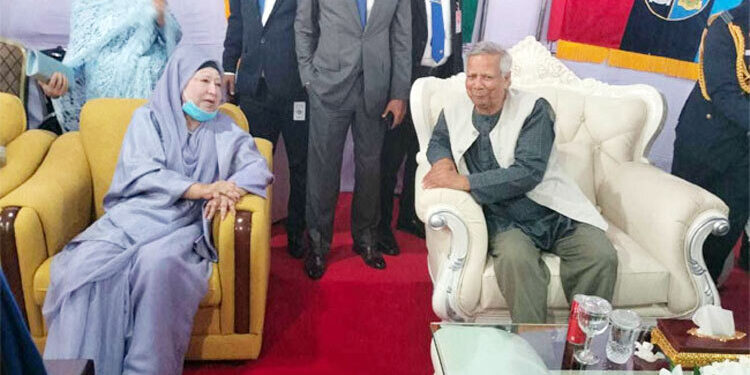 Khaleda Zia in Senakunj, Dr. Yunus said ‘we are happy and proud’