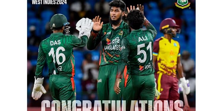 Bangladesh win its first-ever T20 series in the Windies