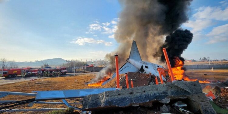 Plane with 181 on board crashes in South Korea, killing 96