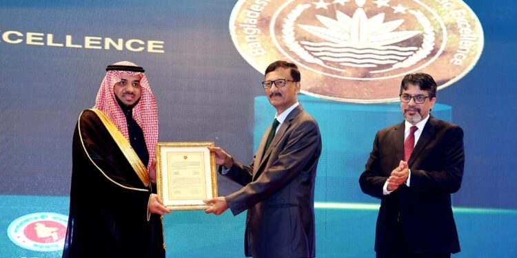 Saudi Ambassador to Bangladesh Essa Yousef Essa Al Duhailan receives ‘Diplomatic Excellence Medal’