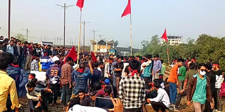 Unrest everywhere: Students block railway line
