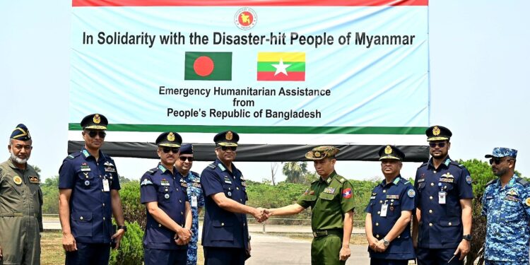 Bangladesh Armed Forces stand by earthquake victims in Myanmar