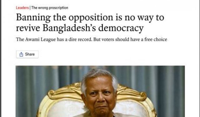 Banning opposition is no way to restore democracy in Bangladesh: The Economist