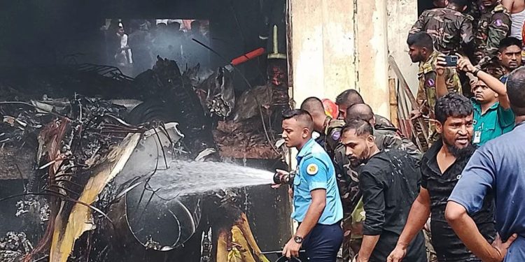Plane crashes into school building in Bangladesh, 19 killed