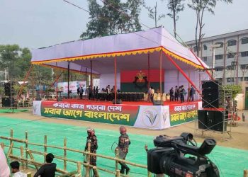 Stage ready for Tarique Rahman, activists bring processions in parts