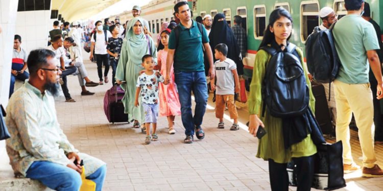 Bangladesh in a mood of joy and holiday, homebound Muslims are returning home to celebrate Eid-ul-Azha
